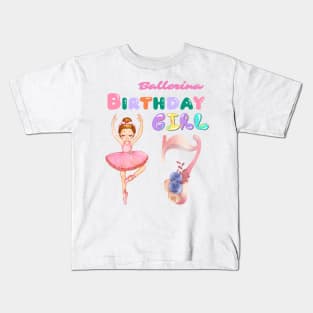 7th birthday ballerina girl Kids T-Shirt